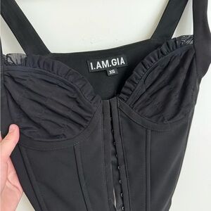 I.AM.GIA Black Corset Top